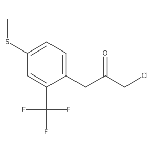 1-Chloro-3-(4-(methylthio)-2-(trifluoromethyl)phenyl)propan-2-one Structure