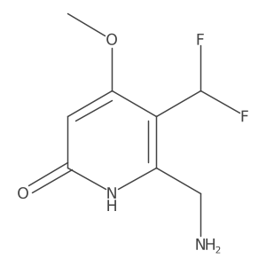 2-(Aminomethyl)-3-(difluoromethyl)-6-hydroxy-4-methoxypyridine结构式