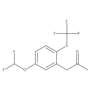1-(5-(Difluoromethoxy)-2-(trifluoromethylthio)phenyl)propan-2-one结构式