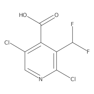 2,5-Dichloro-3-(difluoromethyl)isonicotinic acid结构式