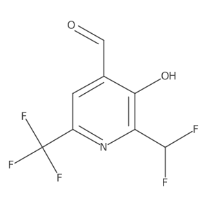 2-(Difluoromethyl)-3-hydroxy-6-(trifluoromethyl)pyridine-4-carboxaldehyde Structure