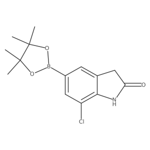 7-Chloro-2-oxoindoline-5-boronic Acid Pinacol Ester结构式