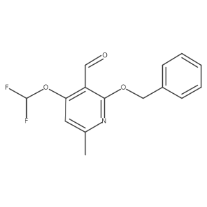 2-(Benzyloxy)-4-(difluoromethoxy)-6-methylnicotinaldehyde结构式