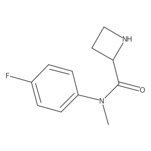 N-(4-Fluorophenyl)-N-methyl-2-azetidinecarboxamide结构式