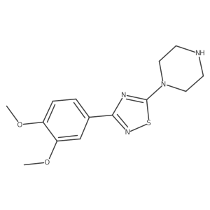 1-[3-(3,4-Dimethoxyphenyl)-1,2,4-thiadiazol-5-yl]piperazine结构式