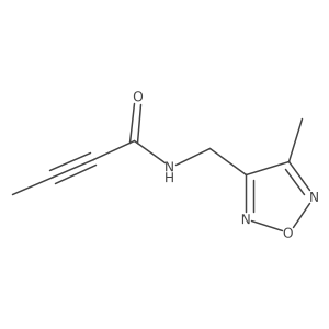 N-[(4-methyl-1,2,5-oxadiazol-3-yl)methyl]but-2-ynamide结构式