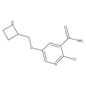 5-[(2S)-2-Azetidinylmethoxy]-2-chloro-3-pyridinecarboxamide结构式