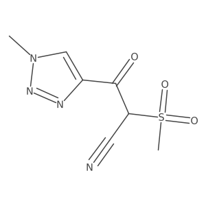 2-Methanesulfonyl-3-(1-methyl-1H-1,2,3-triazol-4-yl)-3-oxopropanenitrile Structure