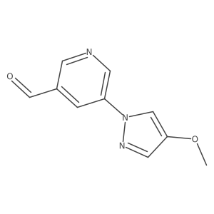 5-(4-Methoxy-1H-pyrazol-1-yl)pyridine-3-carbaldehyde结构式