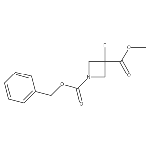 1-Benzyl 3-methyl 3-fluoroazetidine-1,3-dicarboxylate结构式