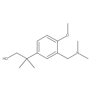 2-{3-[(Dimethylamino)methyl]-4-methoxyphenyl}-2-methylpropan-1-ol结构式