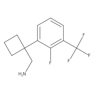 {1-[2-Fluoro-3-(trifluoromethyl)phenyl]cyclobutyl}methanamine结构式