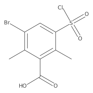 3-Bromo-5-(chlorosulfonyl)-2,6-dimethylbenzoic acid Structure