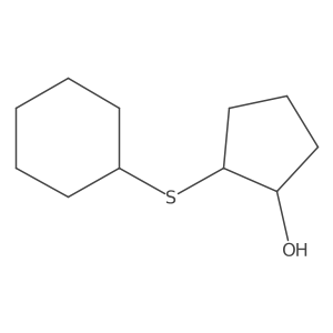 (1R,2R)-2-(cyclohexylsulfanyl)cyclopentan-1-ol Structure