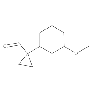 1-(3-Methoxycyclohexyl)cyclopropane-1-carbaldehyde Structure