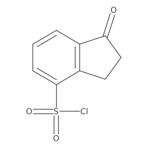 1-Oxo-2,3-dihydro-1H-indene-4-sulfonyl chloride结构式