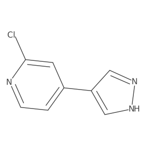2-Chloro-4-(1H-pyrazol-4-yl)pyridine Structure
