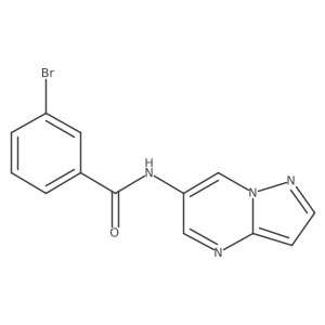 3-bromo-N-(pyrazolo[1,5-a]pyrimidin-6-yl)benzamide结构式