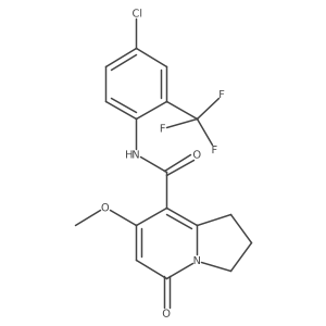 N-(4-chloro-2-(trifluoromethyl)phenyl)-7-methoxy-5-oxo-1,2,3,5-tetrahydroindolizine-8-carboxamide Structure