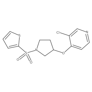 3-Chloro-4-((1-(thiophen-2-ylsulfonyl)pyrrolidin-3-yl)oxy)pyridine Structure