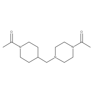 1-(4-((4-Acetylpiperazin-1-yl)methyl)piperidin-1-yl)ethanone Structure