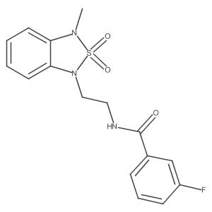 3-fluoro-N-(2-(3-methyl-2,2-dioxidobenzo[c][1,2,5]thiadiazol-1(3H)-yl)ethyl)benzamide Structure