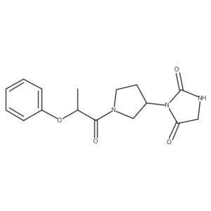 3-[1-(2-Phenoxypropanoyl)pyrrolidin-3-yl]imidazolidine-2,4-dione结构式