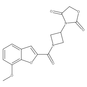 3-(1-(7-Methoxybenzofuran-2-carbonyl)azetidin-3-yl)oxazolidine-2,4-dione Structure