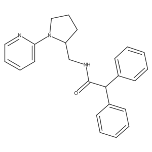 2,2-diphenyl-N-((1-(pyridin-2-yl)pyrrolidin-2-yl)methyl)acetamide结构式