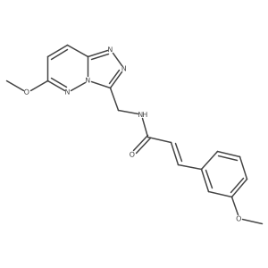 (Z)-N-((6-methoxy-[1,2,4]triazolo[4,3-b]pyridazin-3-yl)methyl)-3-(3-methoxyphenyl)acrylamide结构式