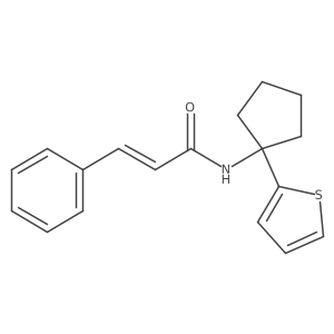 N-(1-(thiophen-2-yl)cyclopentyl)cinnamamide结构式