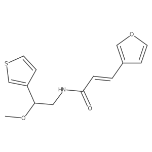 (E)-3-(furan-3-yl)-N-(2-methoxy-2-(thiophen-3-yl)ethyl)acrylamide Structure