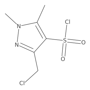 3-(chloromethyl)-1,5-dimethyl-1H-pyrazole-4-sulfonyl chloride Structure