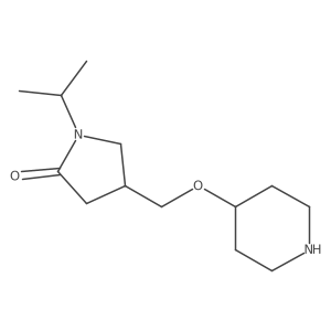 1-Isopropyl-4-((piperidin-4-yloxy)methyl)pyrrolidin-2-one结构式
