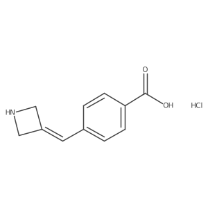 4-[(Azetidin-3-ylidene)methyl]benzoic acid hydrochloride结构式