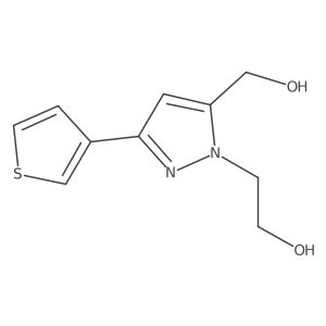 2-(5-(hydroxymethyl)-3-(thiophen-3-yl)-1H-pyrazol-1-yl)ethan-1-ol结构式