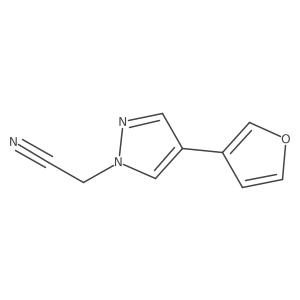 2-(4-(furan-3-yl)-1H-pyrazol-1-yl)acetonitrile结构式