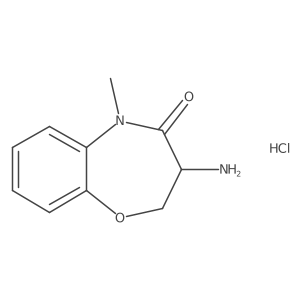 (3R)-3-amino-5-methyl-2,3-dihydro-1,5-benzoxazepin-4-one;hydrochloride结构式
