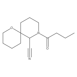 8-Butanoyl-1-oxa-8-azaspiro[5.5]undecane-7-carbonitrile Structure