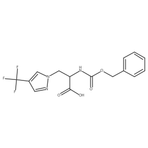 2-{[(benzyloxy)carbonyl]amino}-3-[4-(trifluoromethyl)-1H-pyrazol-1-yl]propanoic acid Structure