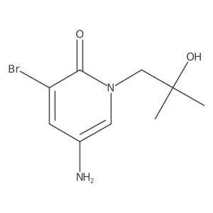5-Amino-3-bromo-1-(2-hydroxy-2-methylpropyl)-1,2-dihydropyridin-2-one结构式