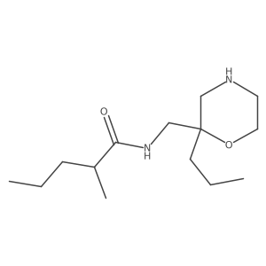 2-methyl-N-[(2-propylmorpholin-2-yl)methyl]pentanamide Structure