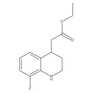Ethyl 2-(8-fluoro-1,2,3,4-tetrahydroquinolin-4-yl)acetate Structure