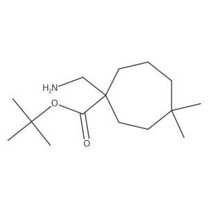 Tert-butyl 1-(aminomethyl)-4,4-dimethylcycloheptane-1-carboxylate Structure