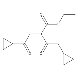 Ethyl 4-cyclopropyl-2-(2-cyclopropyl-2-oxoethyl)-3-oxobutanoate结构式