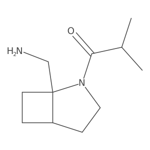 1-[1-(Aminomethyl)-2-azabicyclo[3.2.0]heptan-2-yl]-2-methylpropan-1-one Structure