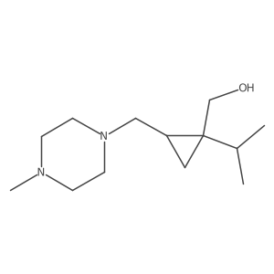{2-[(4-Methylpiperazin-1-yl)methyl]-1-(propan-2-yl)cyclopropyl}methanol结构式