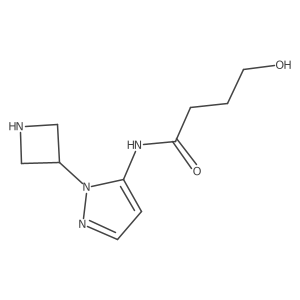 N-[1-(azetidin-3-yl)-1H-pyrazol-5-yl]-4-hydroxybutanamide Structure
