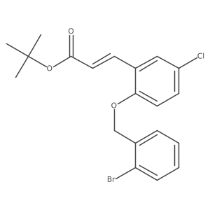tert-butyl (2E)-3-{2-[(2-bromophenyl)methoxy]-5-chlorophenyl}prop-2-enoate结构式
