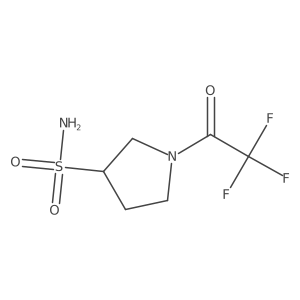 1-(2,2,2-Trifluoroacetyl)pyrrolidine-3-sulfonamide结构式